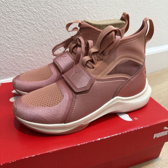 NIB Puma Phenom Womens Training Shoes Sneakers Metallic Rose Cameo Brown Size 6 - Picture 3 of 12